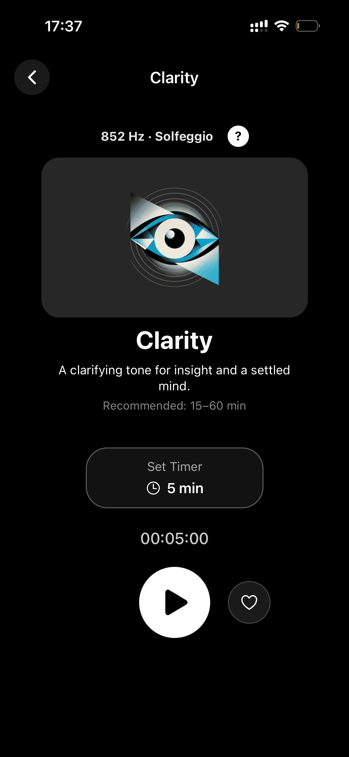 Clarity solfeggio tone in Biaura