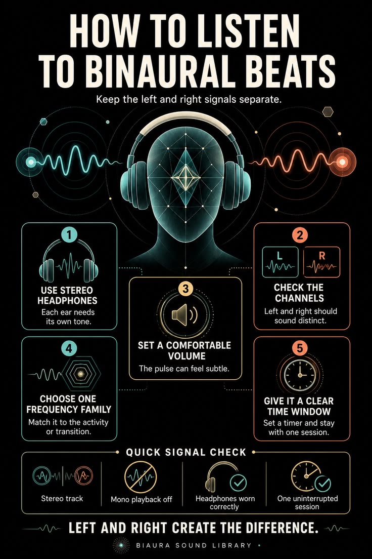 Yes. Each ear needs its own tone. Speakers mix both and the beat does not form.